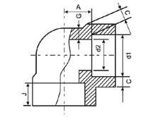 Socket weld 90º elbow